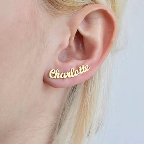 Signature Spark: Custom Name Earrings