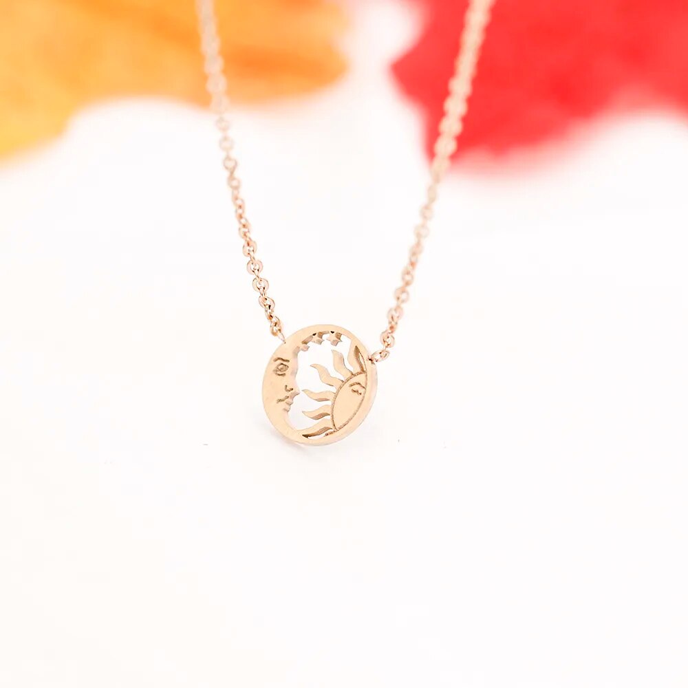 Moon Face Necklace