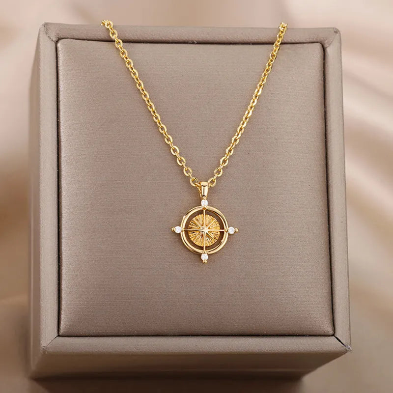 Compass Pendant Necklace