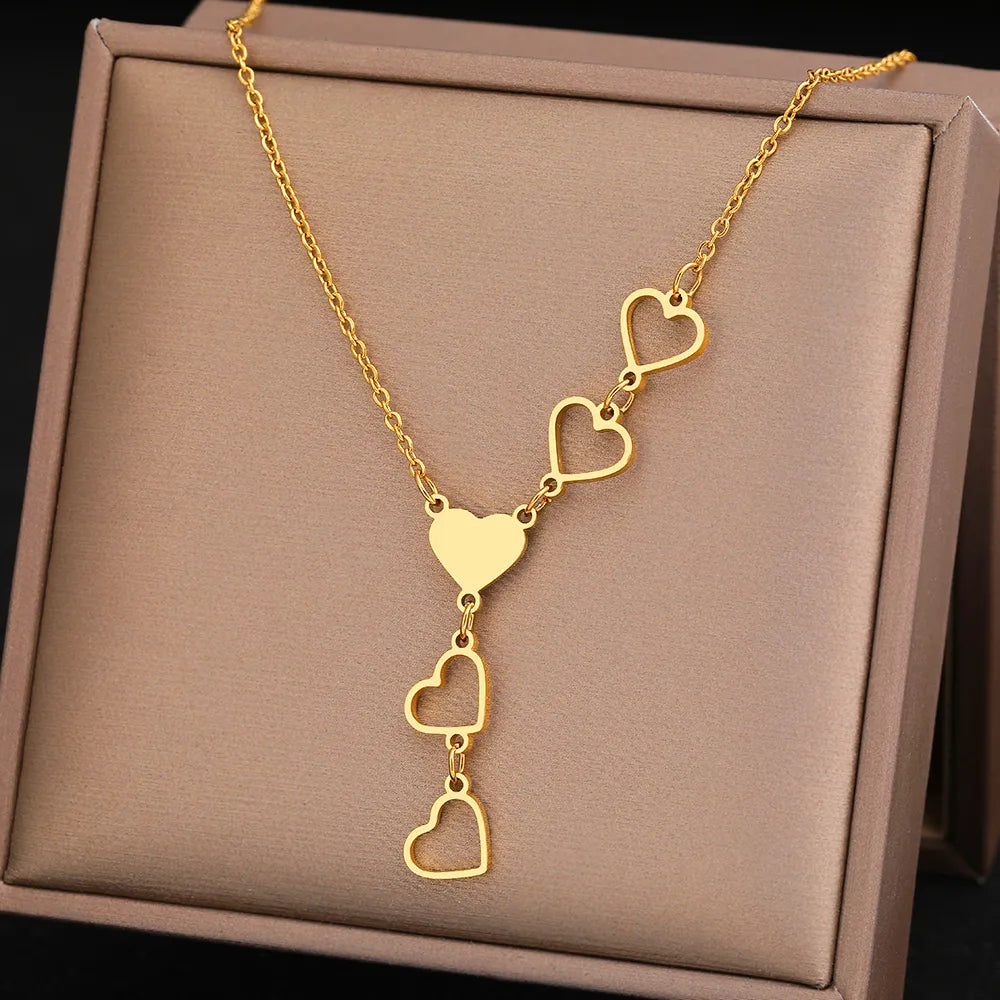 Hearts In Line Necklace