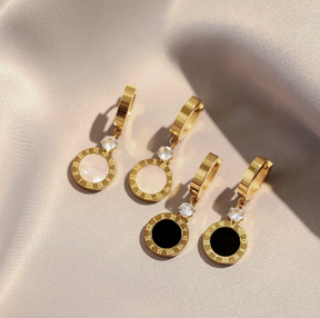 Roman Clockwork Pendant Earrings